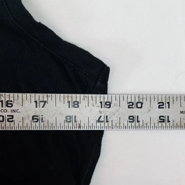 Nuuds size large Classic Black Tank Top distressed casual everyday - Image 4