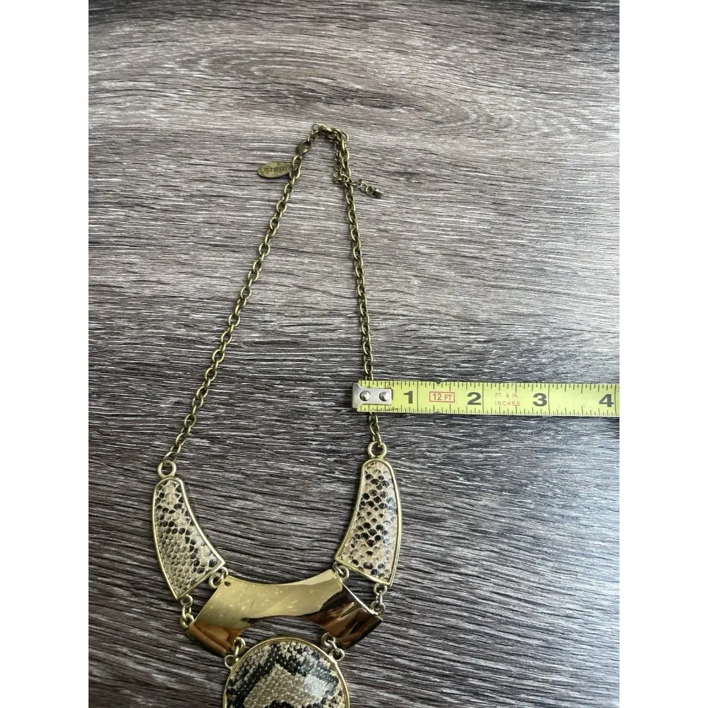 Vintage Mark By Avon Statement Necklace Snakeskin Boa Necklace Women’s Sz 20” Gold - Image 7