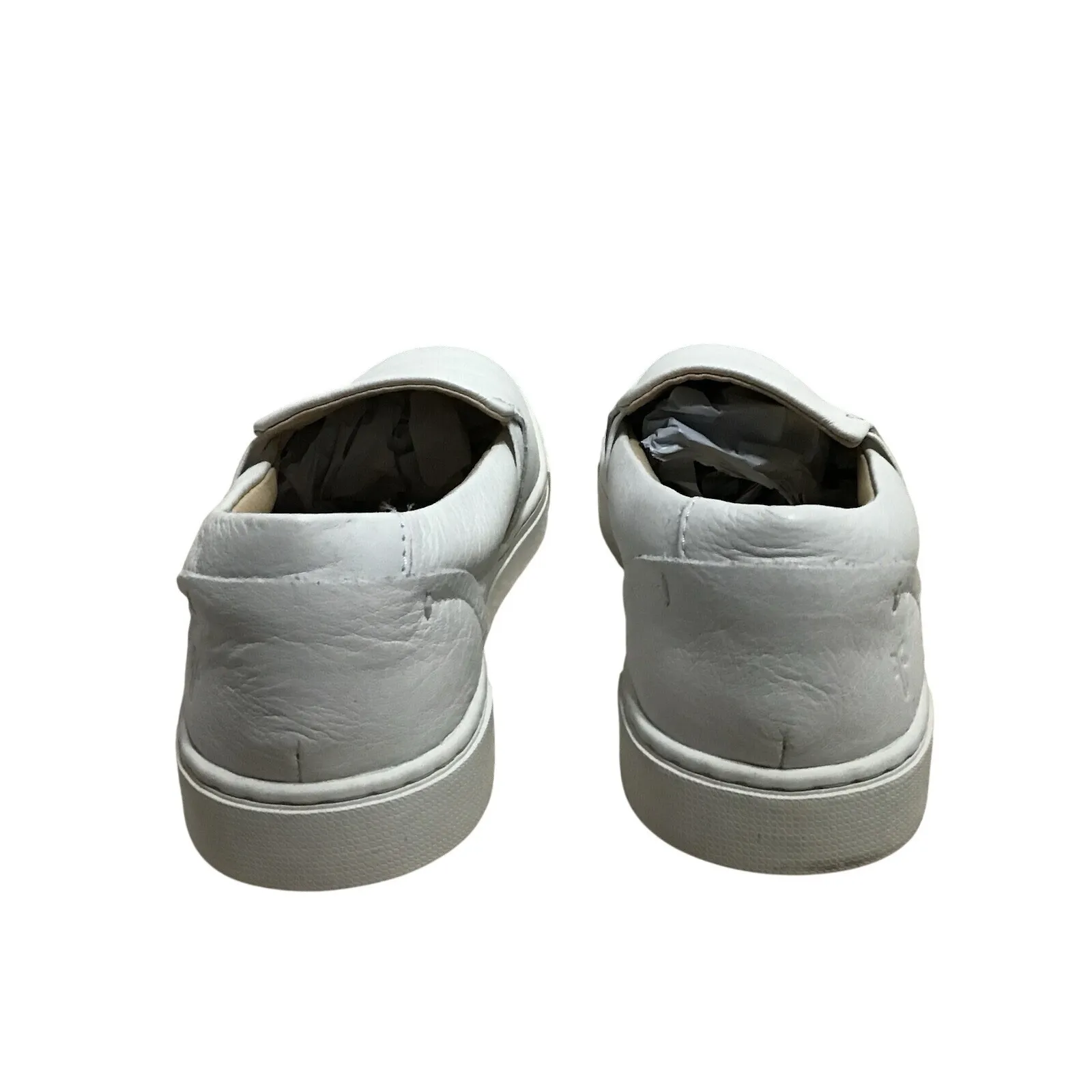 Frye Ivy Women's All White Leather Slip On Sneakers Round‎ Toe Comfort Shoes 8 - Image 4