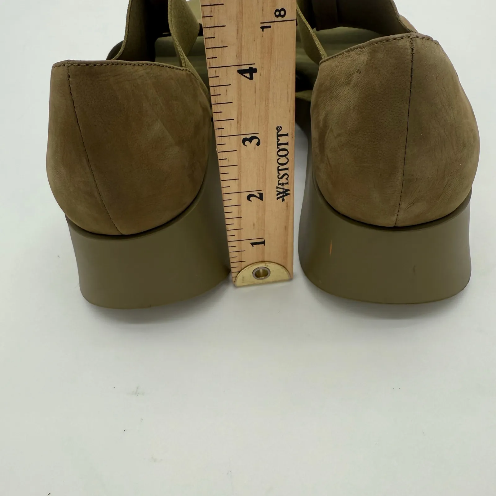 Aerosoles Fulton Stretch Sport Nubuck Comfort Olive Branch Green Sandals NWOB 7 - Image 6