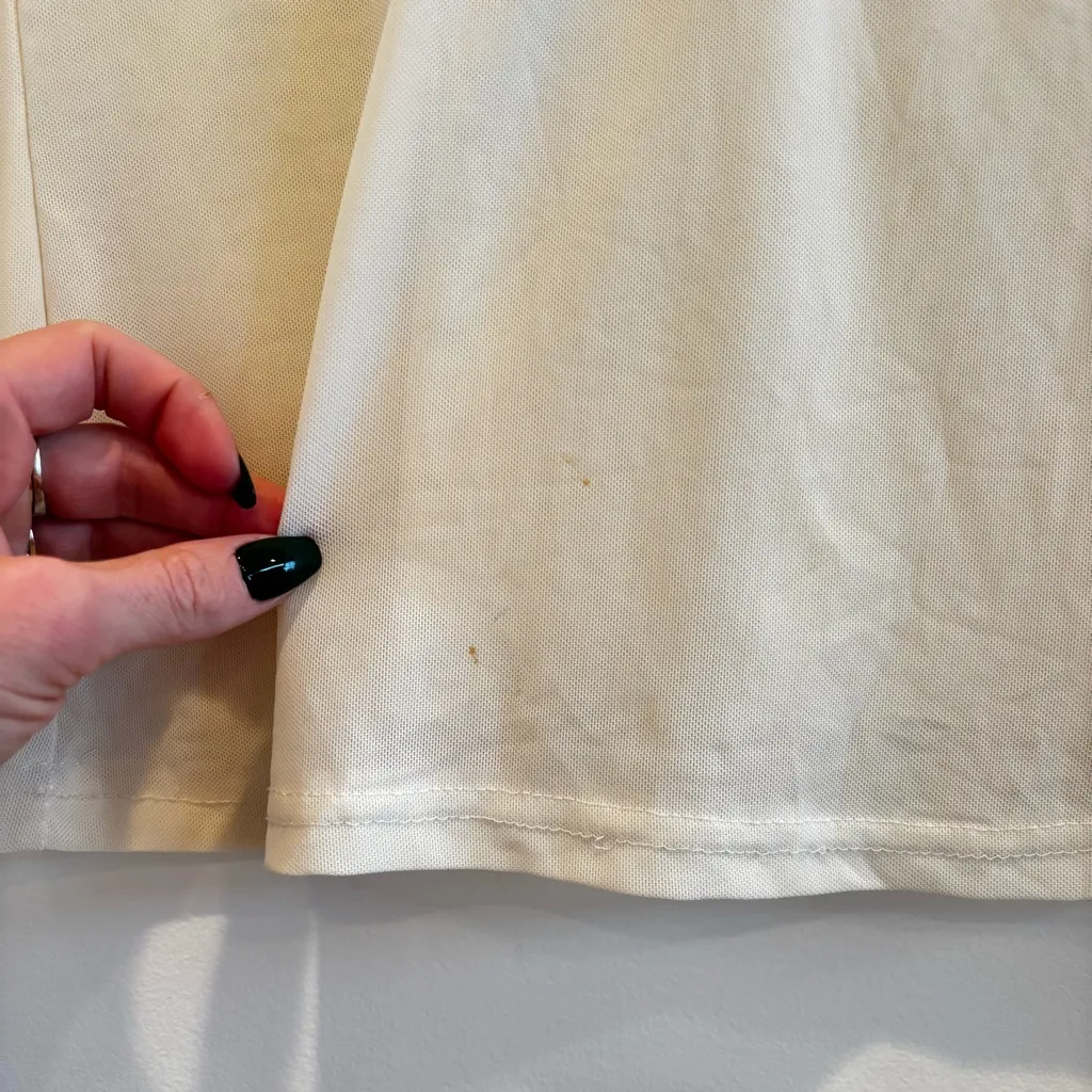 Euro Qian Wan Zi CC Angel Cream Micro Mesh Pearl Gems & Ruffle Long Sleeve L Size L - Image 11