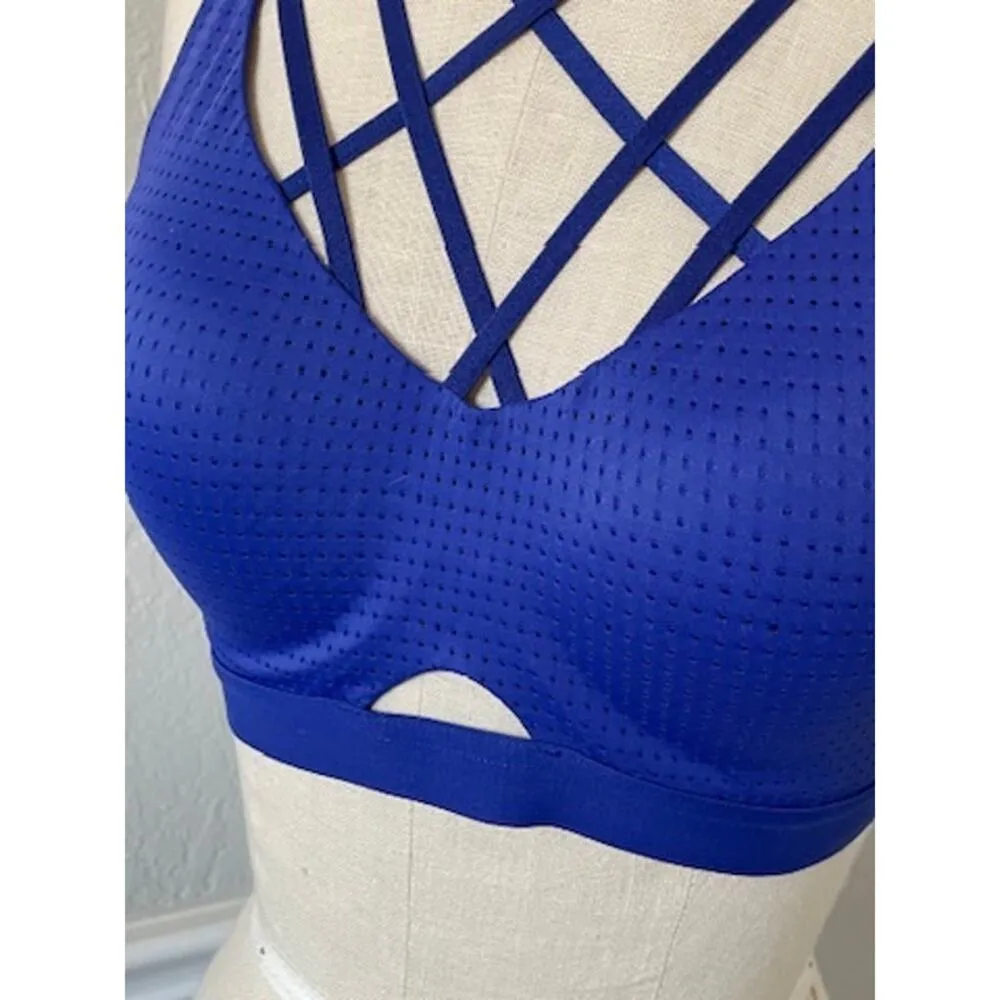 Victoria's Secret VSX Sport Blue Strappy Sports Bra 36B - Image 5