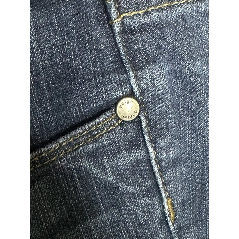 Paige Peg Skinny Medium Wash Blue Full Length Jeans Denim Size 25 - Image 5