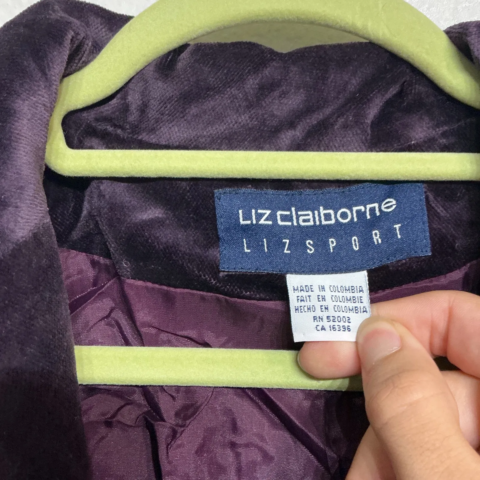 Liz Claiborne Sport Purple Vintage Double Breasted Blazer Sz M Size M - Image 5