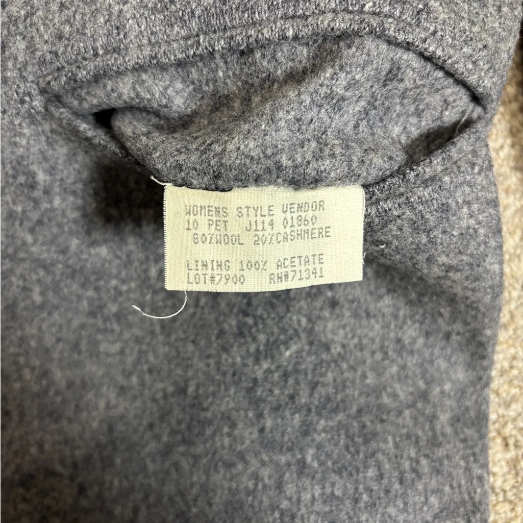 Vintage LL Bean Wool Cashmere Womens Gray Blazer Jacket 10P Business Casual - Image 7