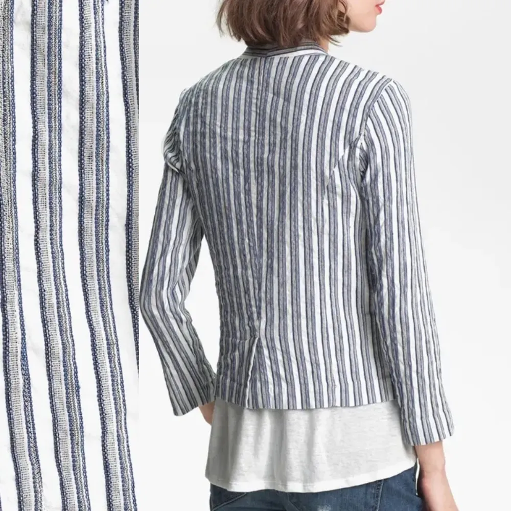 Ella Moss Kaycee Navy White Striped Blazer - Image 10