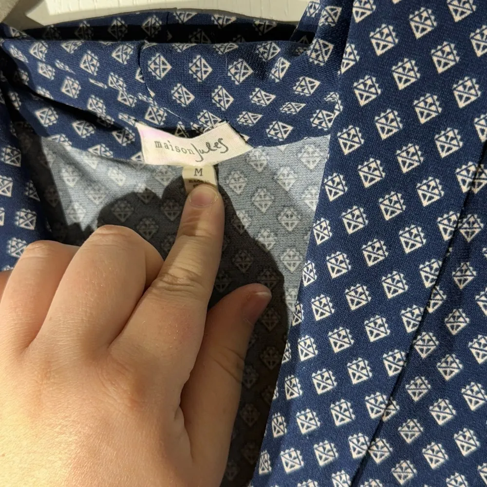 Maison Jules Blue Patterned Dress - Image 2