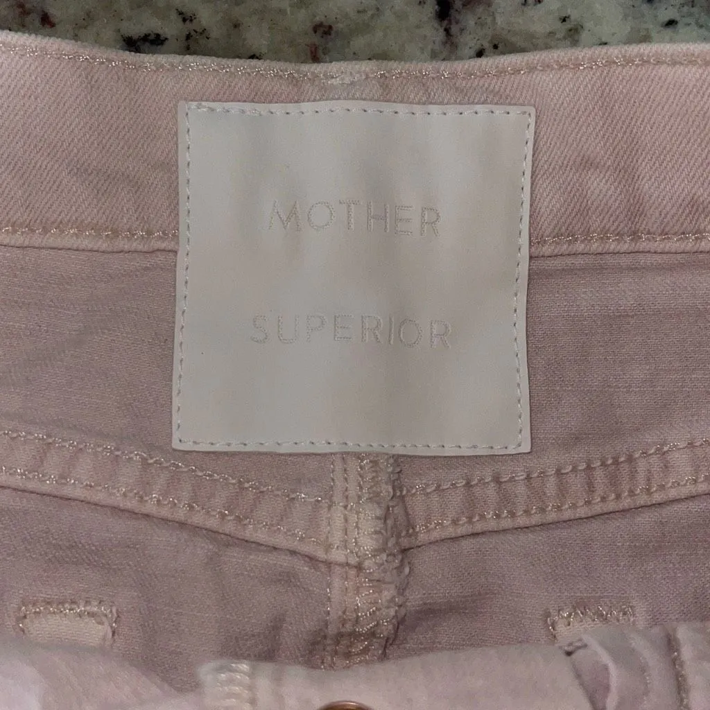 Mother Superior The Vagabond Mini Fray Skirt in Soft Pink‎ Size 26 Pink - Image 7
