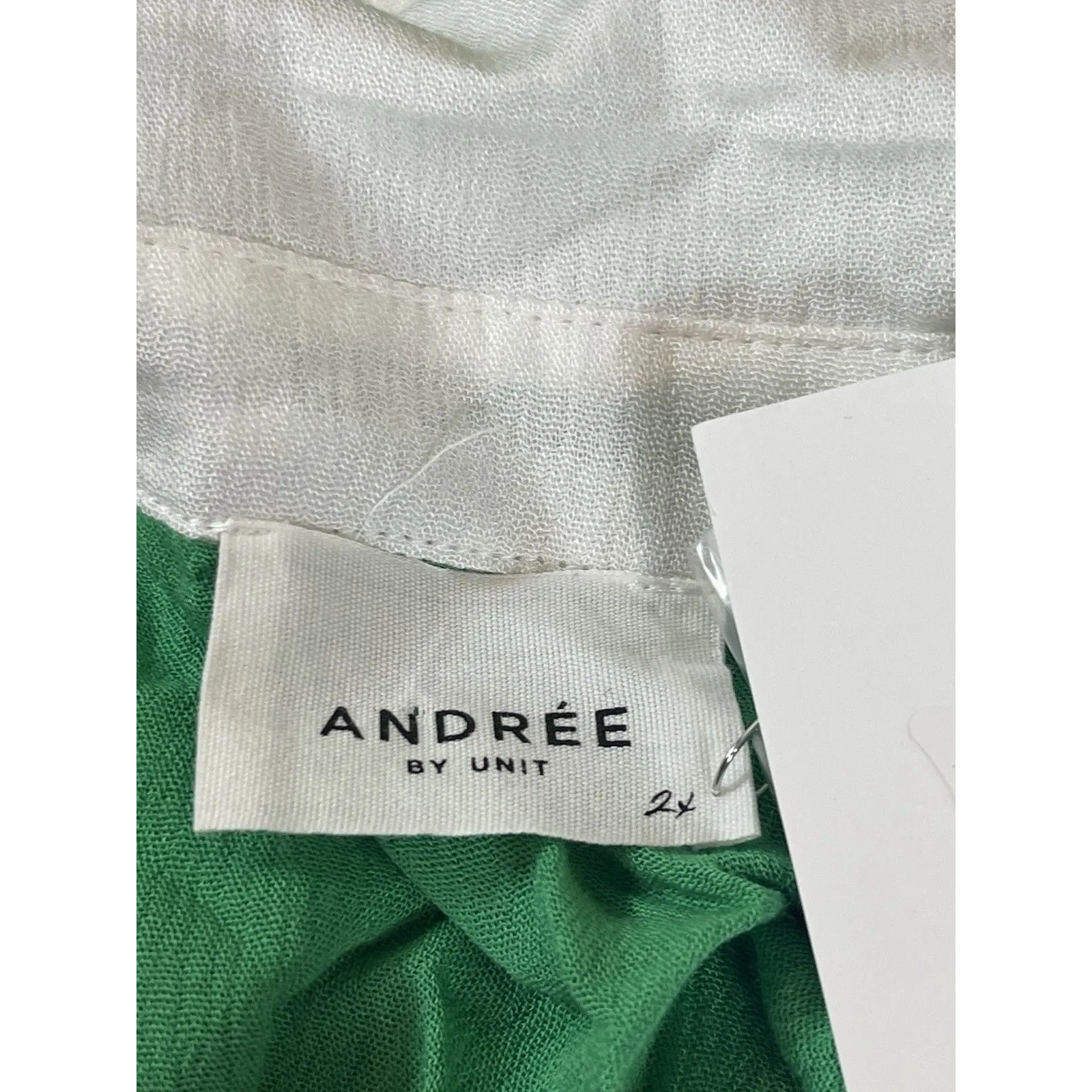 Andrée by Unit Women’s Colorblock Button Front Blouse Pink Green White 2X NWT - Image 12