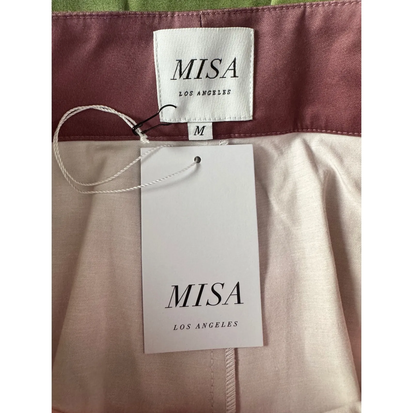 MISA Los Angeles Ombre Wide Leg Pants Women's Size M Pink Orange Green - Image 14