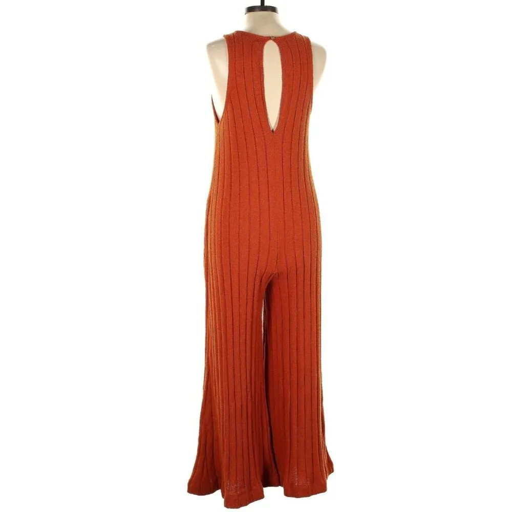 NWT Free People FP Beach Easy Living Sweater One-Piece in Terracotta Jumpsuit S - Image 8