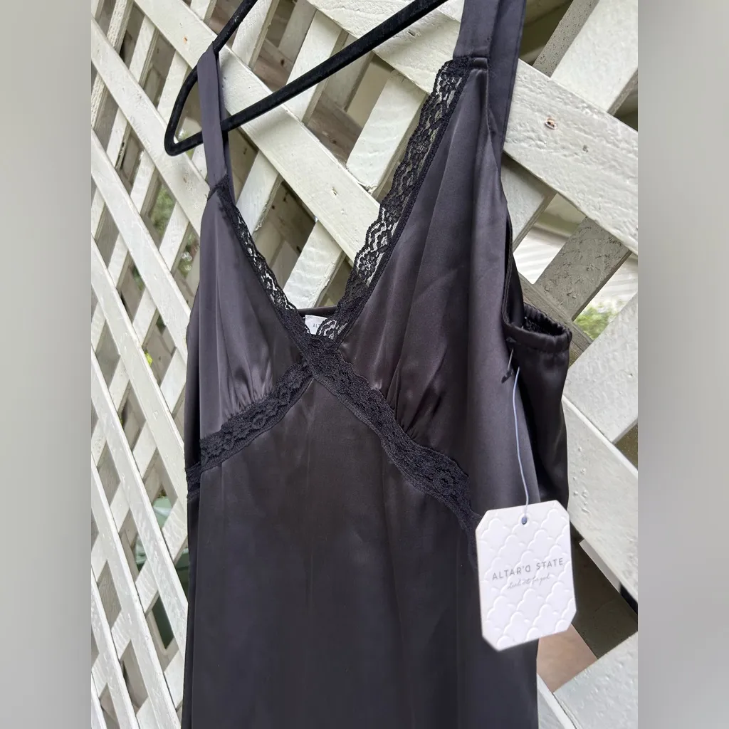 ❤️Altar’d State Cara Satin Midi Slip Dress - Image 4