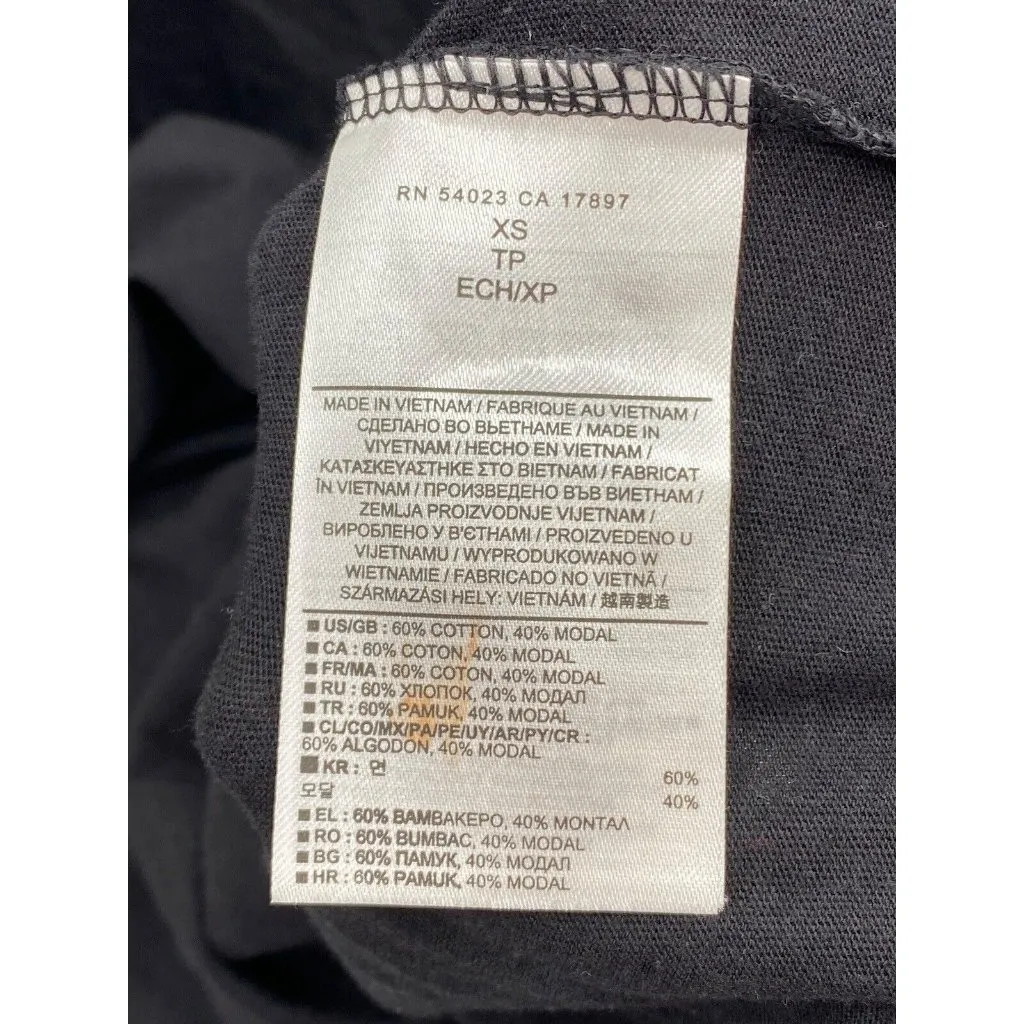 Banana Republic Black 3/4 Sleeve Scoop Neck Maxi Dress‎ Elastic Tie Waist XS - Image 7