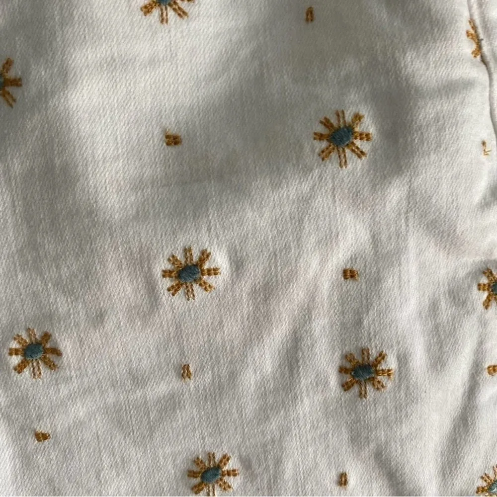 Anthropologie Pilcro and the letterpress starburst embroidered denim shorts - Image 4