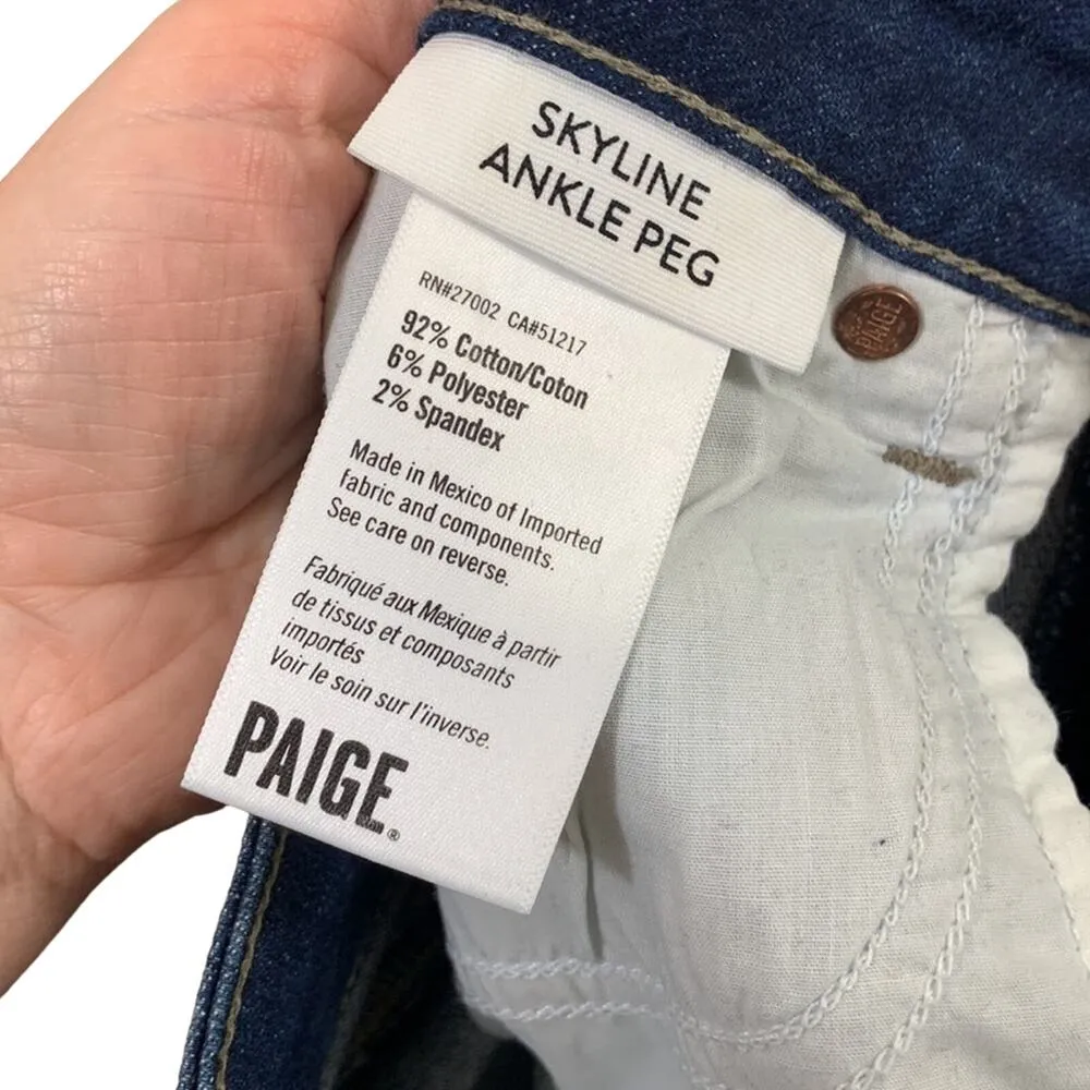 PAIGE Skyline Ankle Peg Skinny Jeans in Blue Bills - Image 3