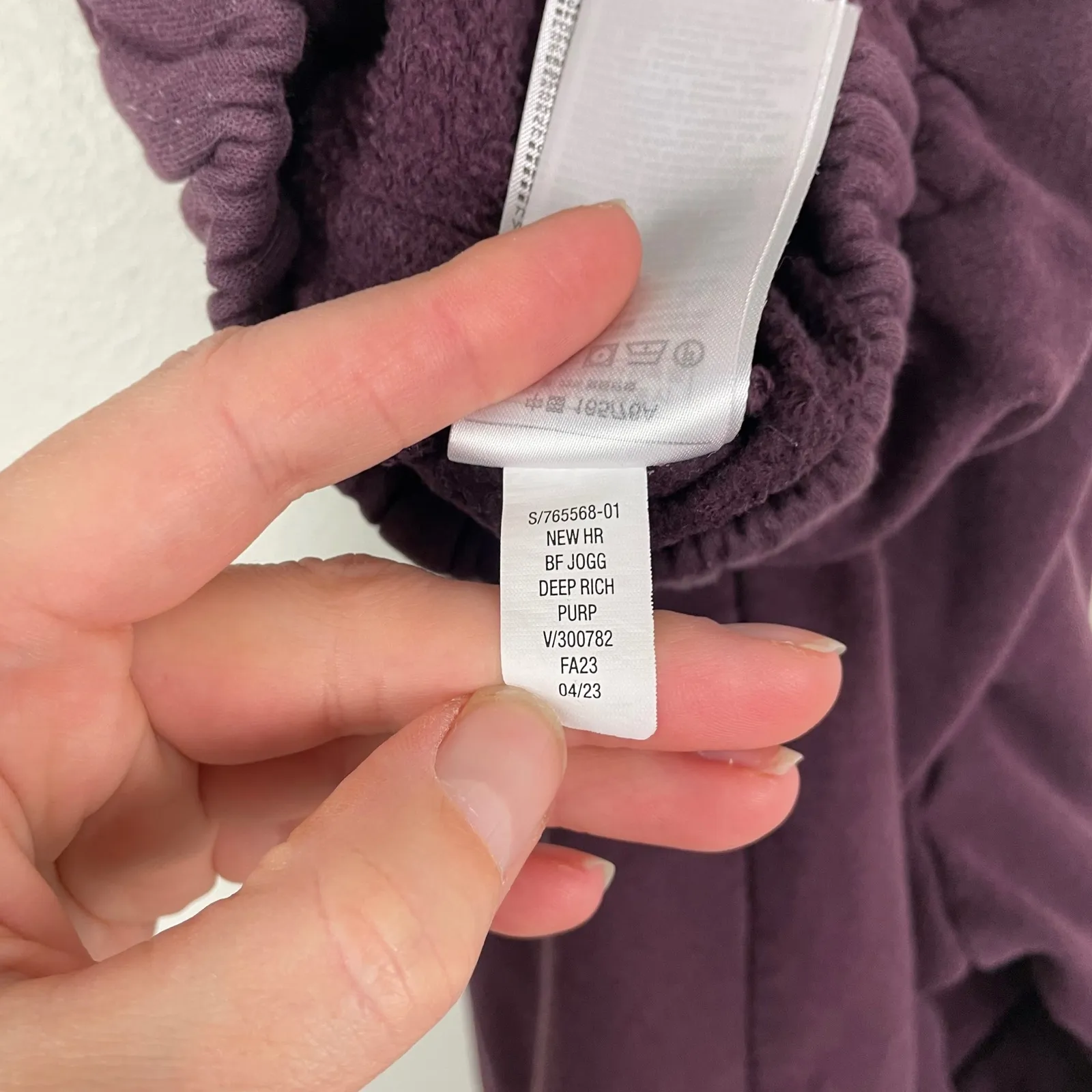 GAP Athletic Dept Sweatshirt Jogger Sweat Set Rich Purple Medium Fleece Lounge - Image 12