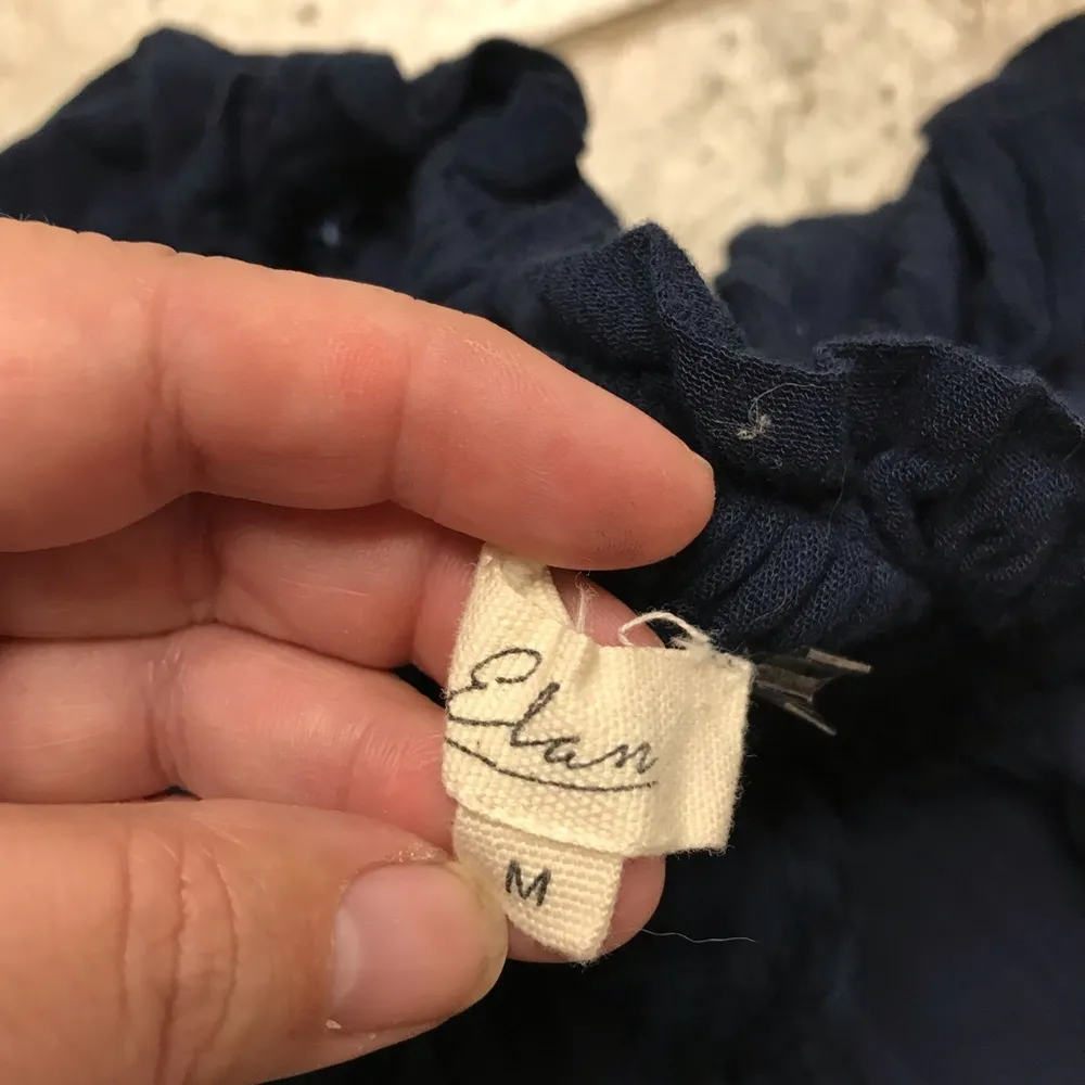 Elan Navy Womens Skirt Medium Lightweight Tassels Tiered Rayon Mini Summer - Image 6