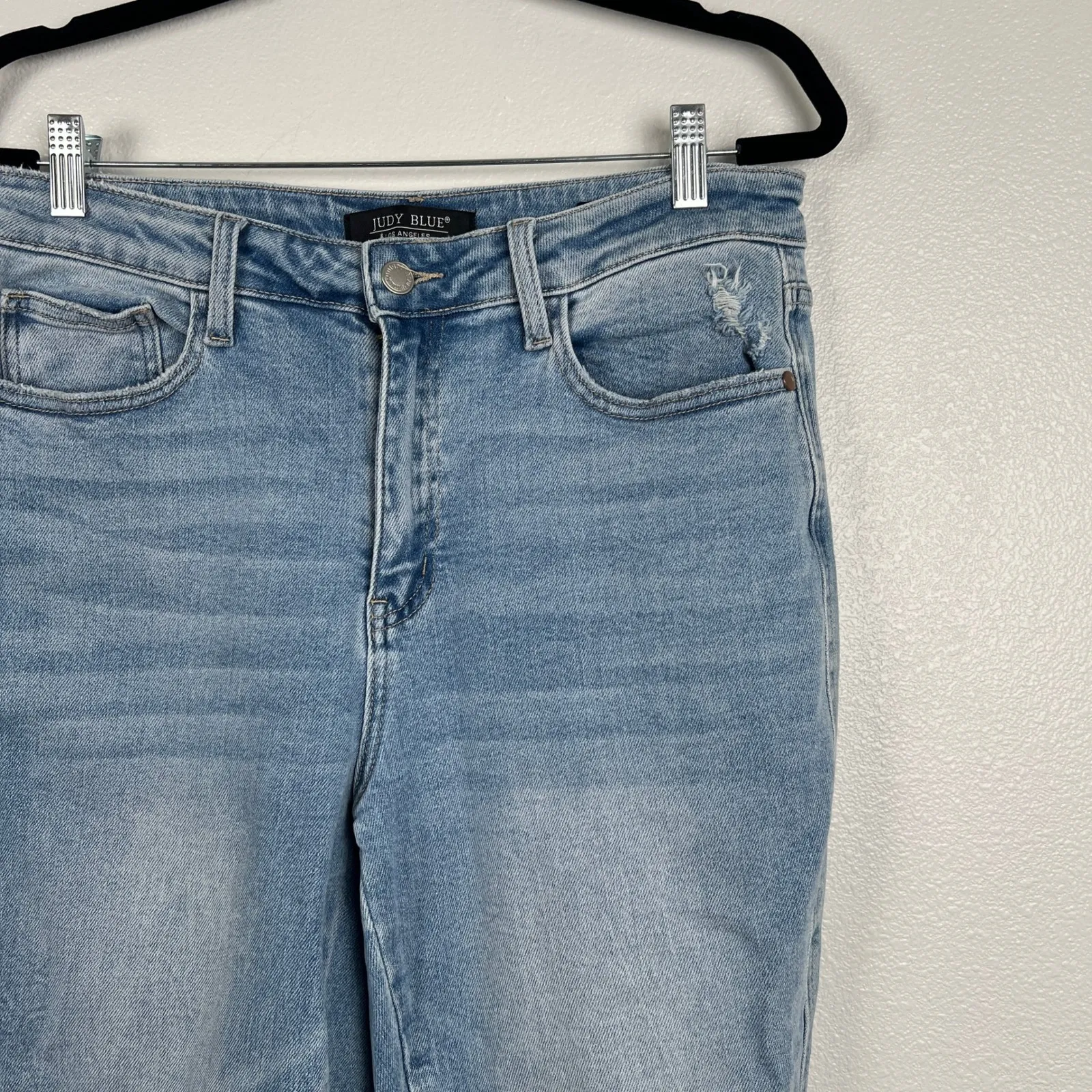 Judy Blue Women's Star pocket Boyfriend Cuffed Jeans Sz 30 - Image 5