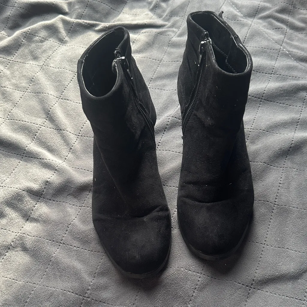 Cato Black Ankle Boots with Buckle Detail - Image 6