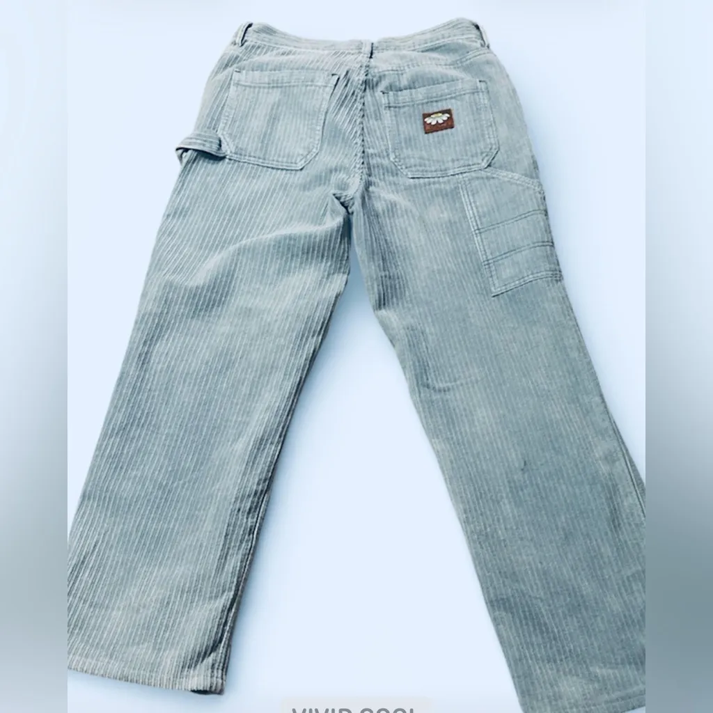 Pacsun Baby blue corduroy Baggy Carpenter pants Sz 28 Trendy Streetwear Relaxed - Image 3