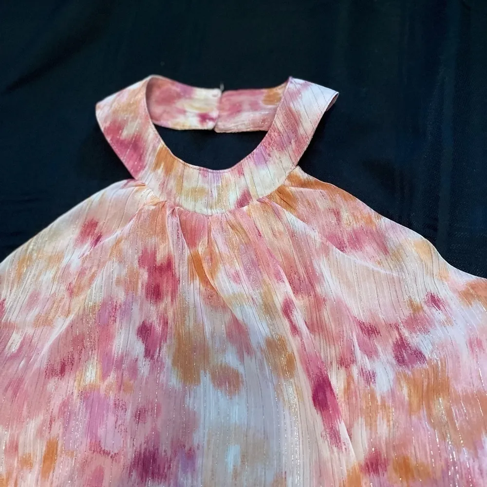 Andthewhy pink chiffon halter tiered dress. NWT - Image 9