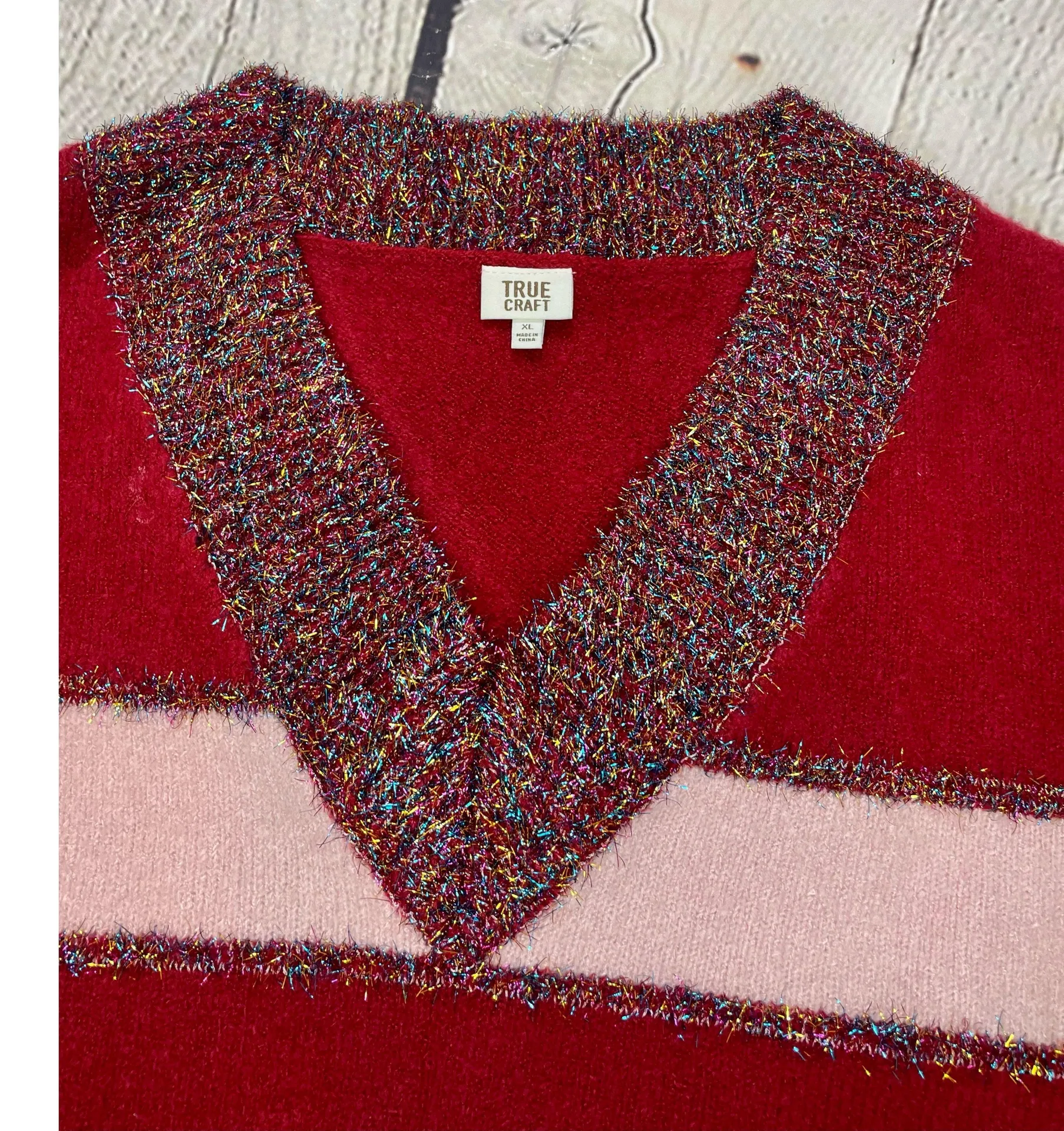 Striped Holiday Tinsel Sweater NWT! - Image 10