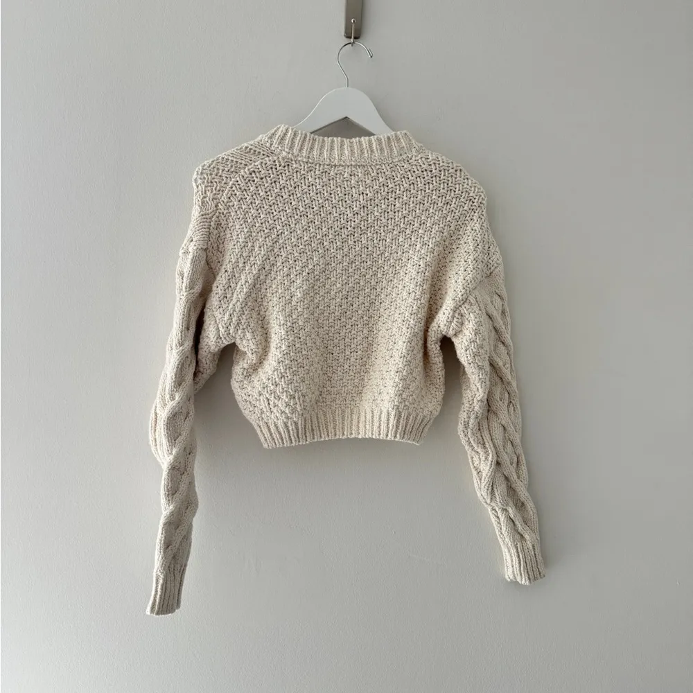 FREE PEOPLE Cream Bonfire Cardigan XS - Image 8