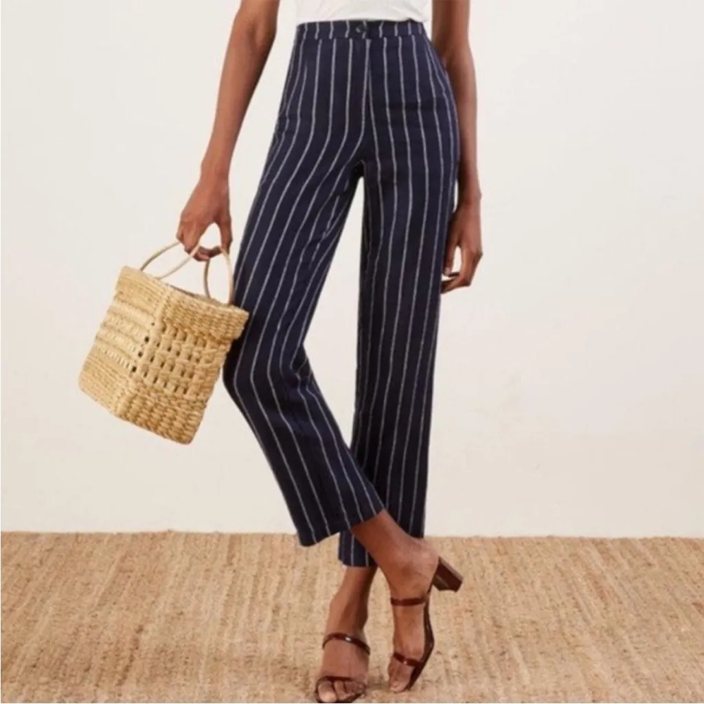 Reformation Verano Striped Linen Pants - Image 3