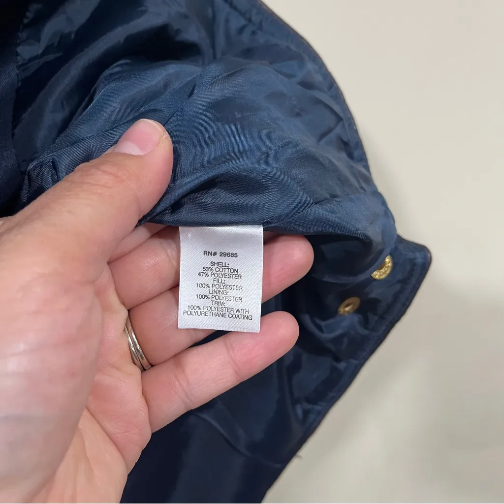 EUC Pendleton Quilted Vest Women Size M Full Zip Navy Blue - Image 3