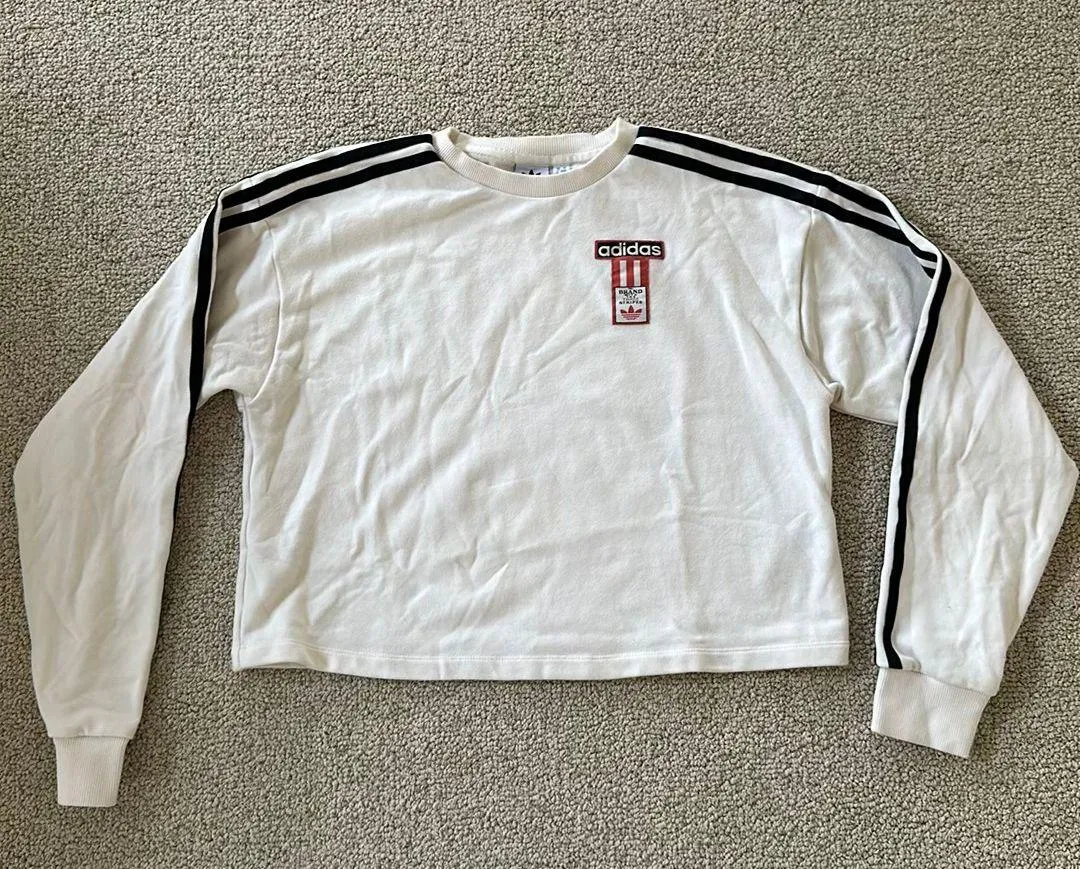 Adibreak Women's Cropped Sweatshirt - Chalk White - Image 3