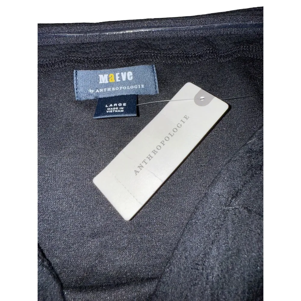 Maeve x Anthropologie Asymmetrical Zipper Tube Top Black/Noir Size Large - Image 10