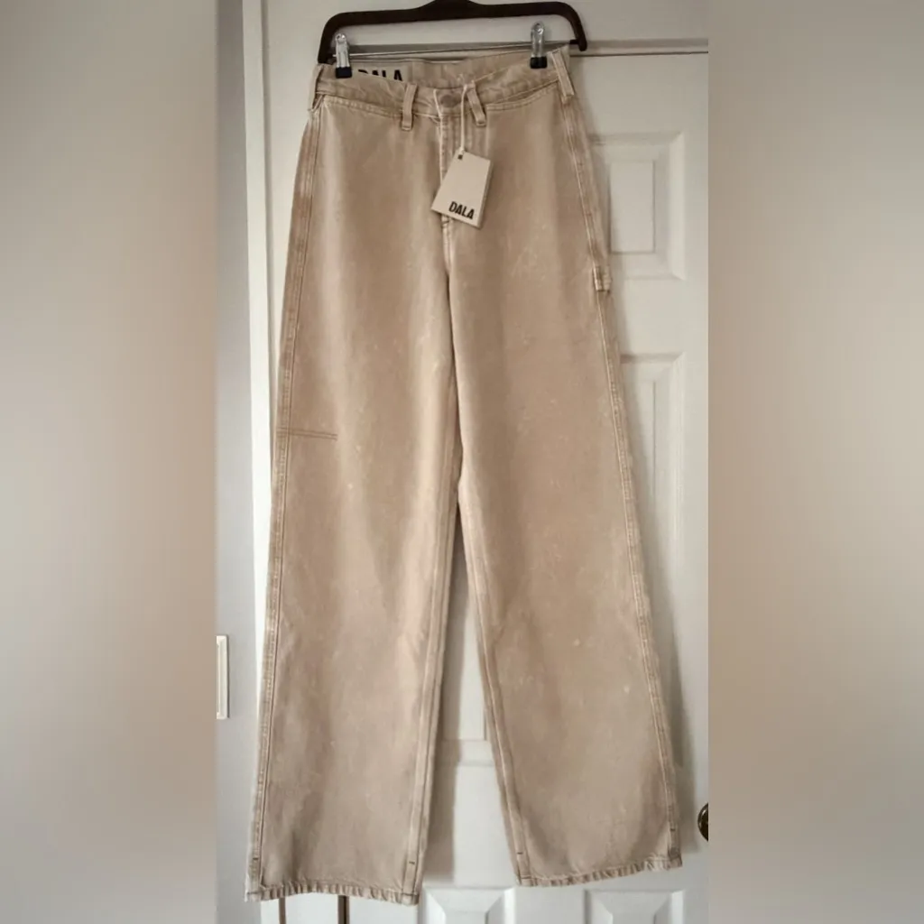 Dala Wide Leg Tan Jeans Size 25 NWT - Image 3