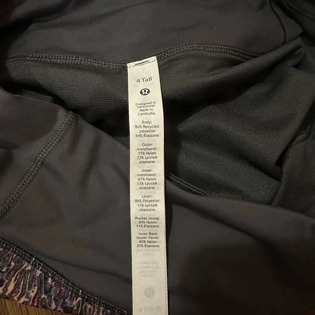 Lululemon  Speed Up Mid-Rise Short 4" Topography Multi Graphite Grey W7AVOT Sz 4 - Image 4