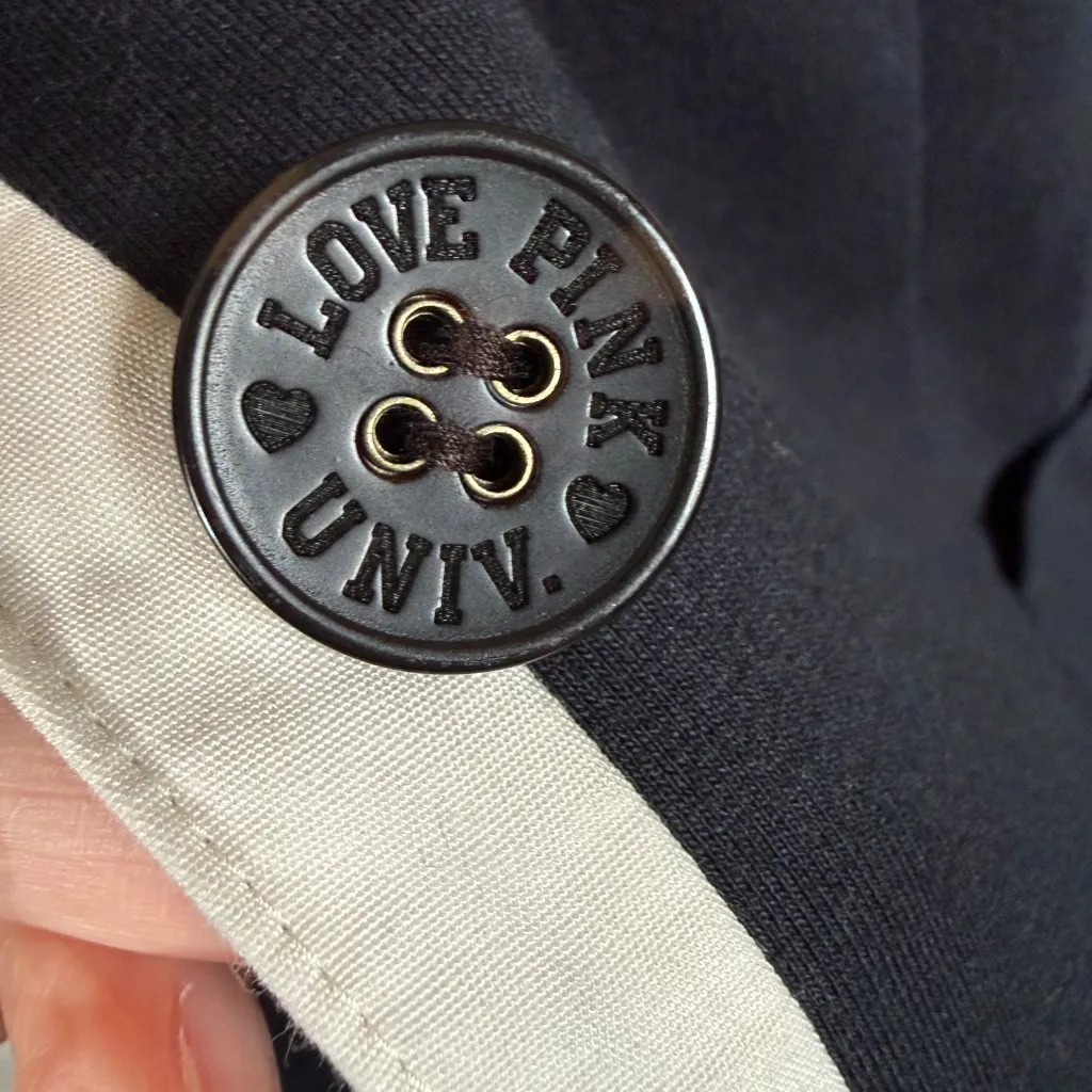 Victoria's Secret Pink vintage black and cream blazer women's size large - Image 7