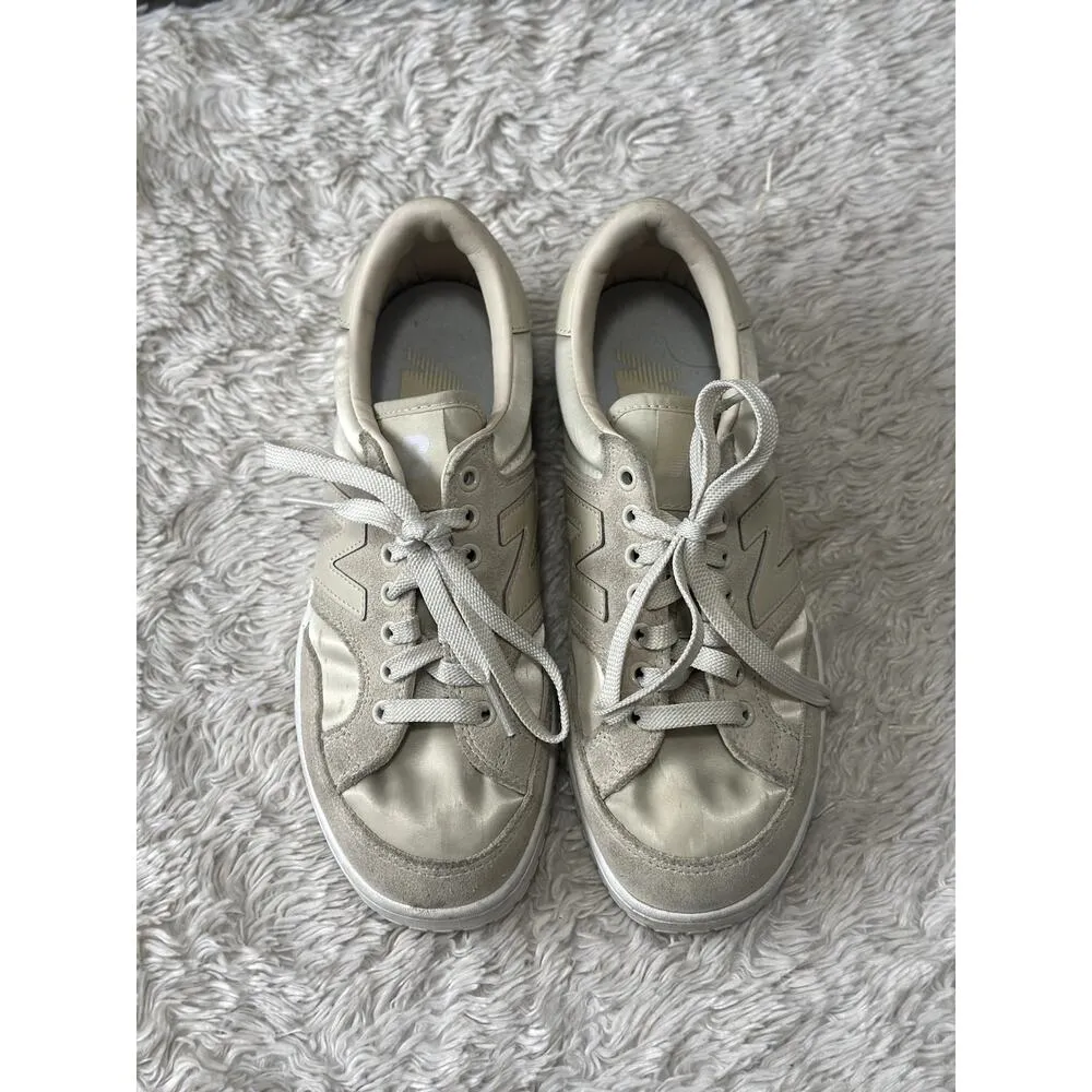 New Balance Pro Court Cup Women's 7 Cream Beige Satin Suede Sneakers - Image 4