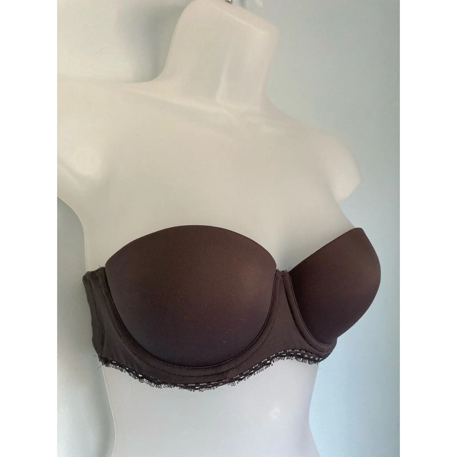 Calvin Klein Push Up Strapless Bra 34B Dark Gray - Image 2