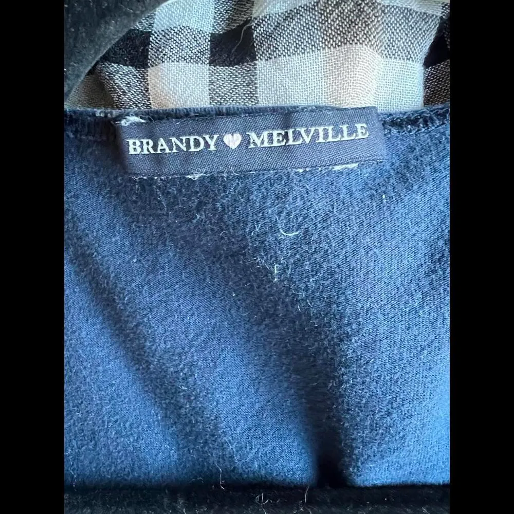 Brandy Melville Navy Floral Print Wrap Top - Stylish and Cute - - Image 6