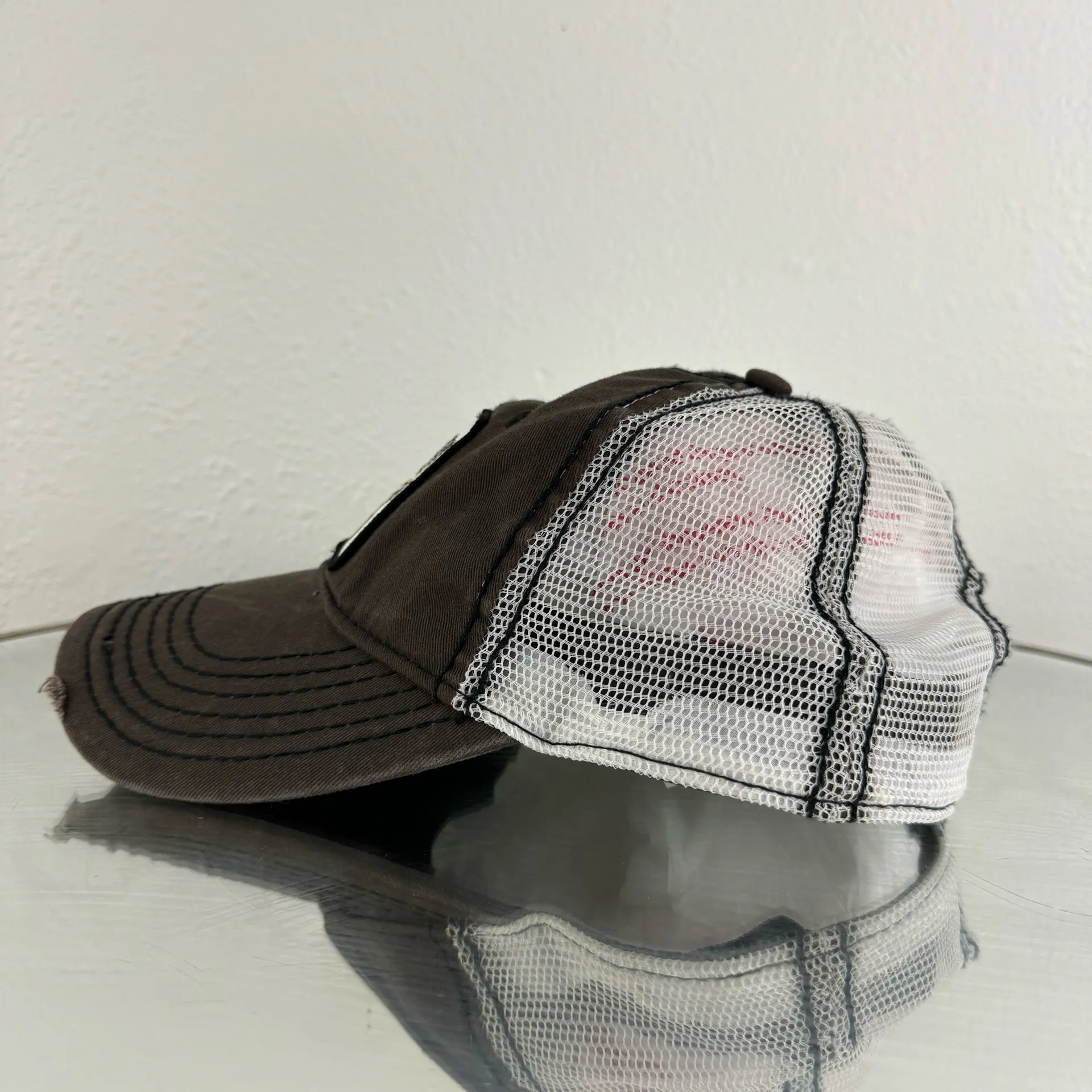 BILLY BOBS TEXAS Y2K Brown White Buck Rack Addict Country Baseball Hat - Image 8