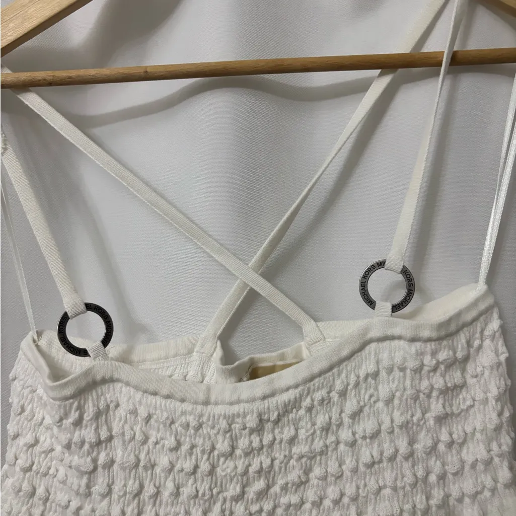 Michael Kors White Smocked Camisole - Image 4