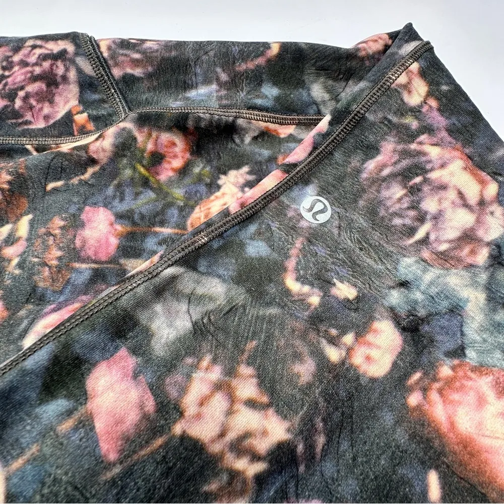HTF Lululemon Fast and Free High-Rise Tight 25” Floral Dark Forest Size 6 (EUC) - Image 6