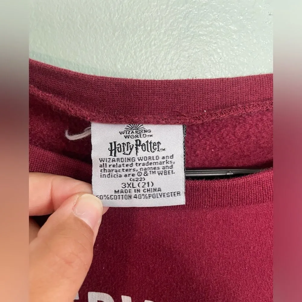 Wizarding World Harry Potter Kids Gryffindor Maroon Long Sleeve Sweatshirt 3XL Pink - Image 3