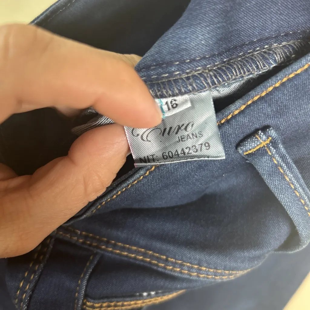 Push Up Stretch flared Leg Womens Jeans Colombian Reduce Abdomen Butt Lifting Blue Size 30 - Image 3