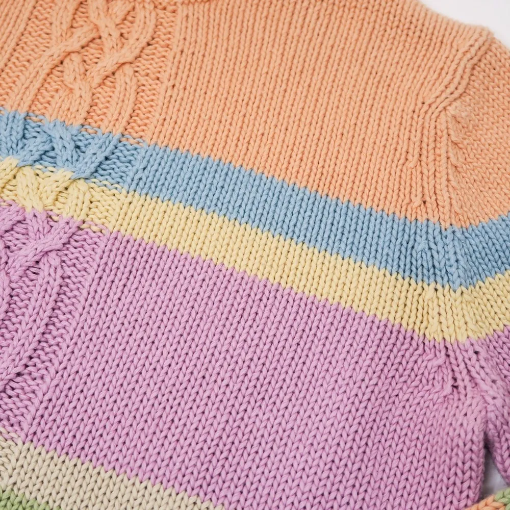 Pastel Rainbow Turtleneck Sweater - Image 5