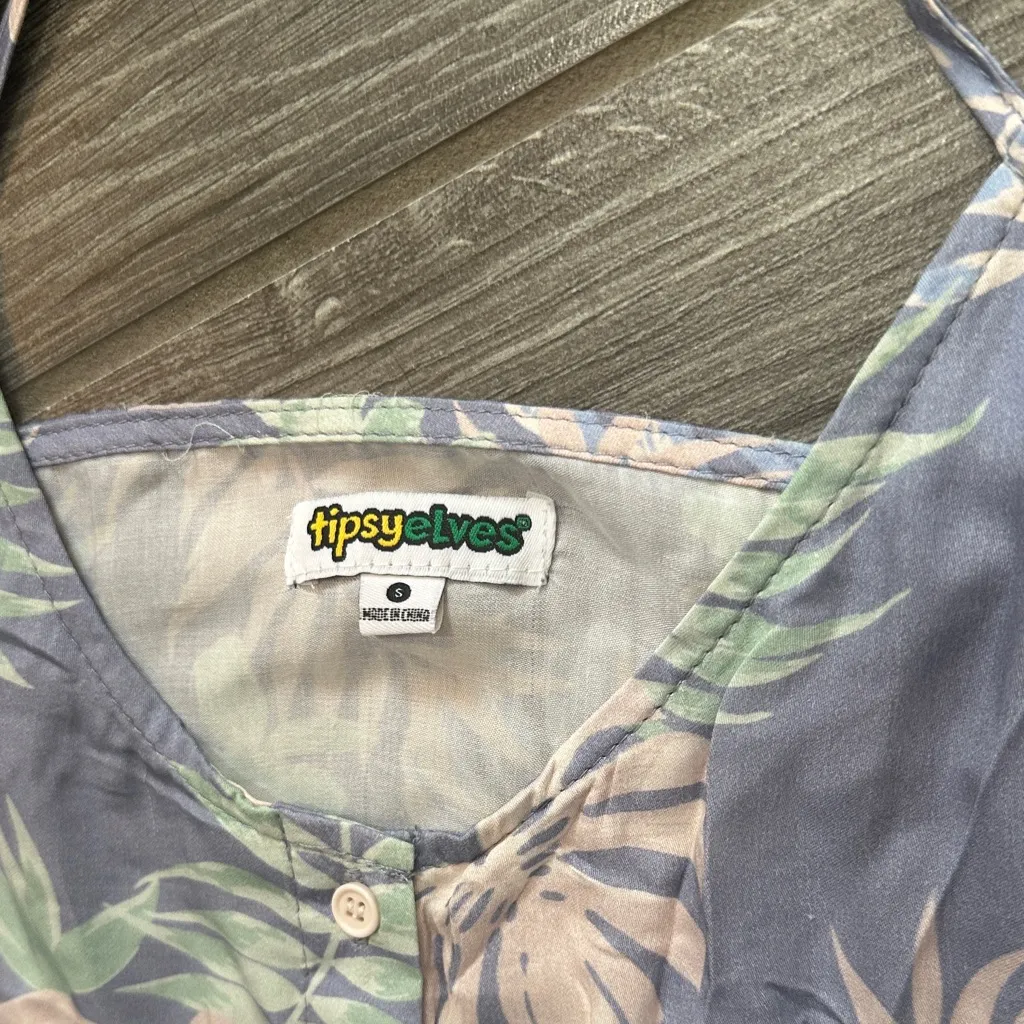 Tipsy Elves  size small EUC palm leaf Print Camisole super soft flowy tank top - Image 2