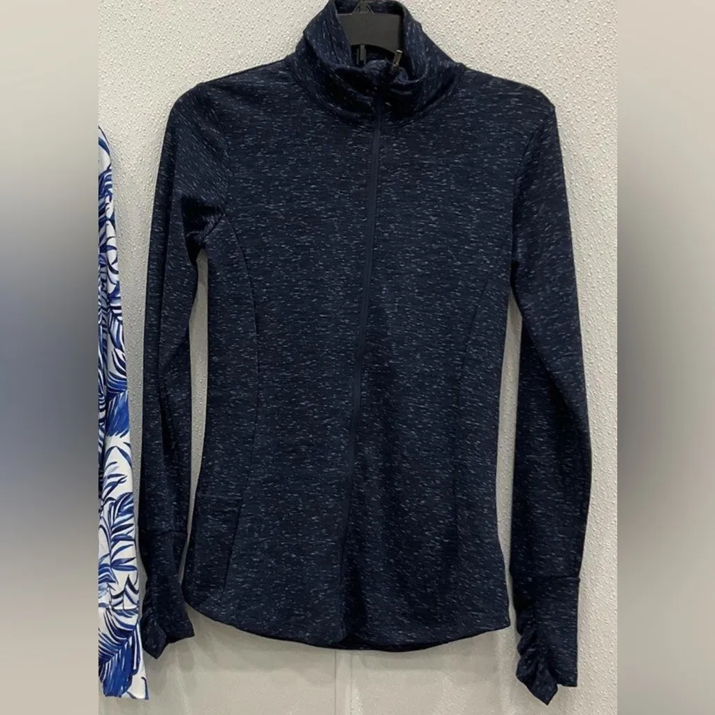 $75 Columbia Thermal 1/4 Zip Jacket Women’s SzS Navy Spacedye Lightweight NEW - Image 3