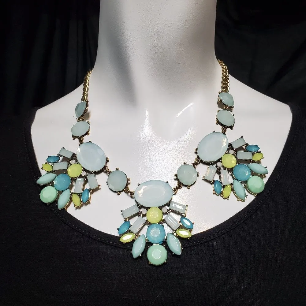 NWT New York & Company Blue & Green Necklace Green - Image 3