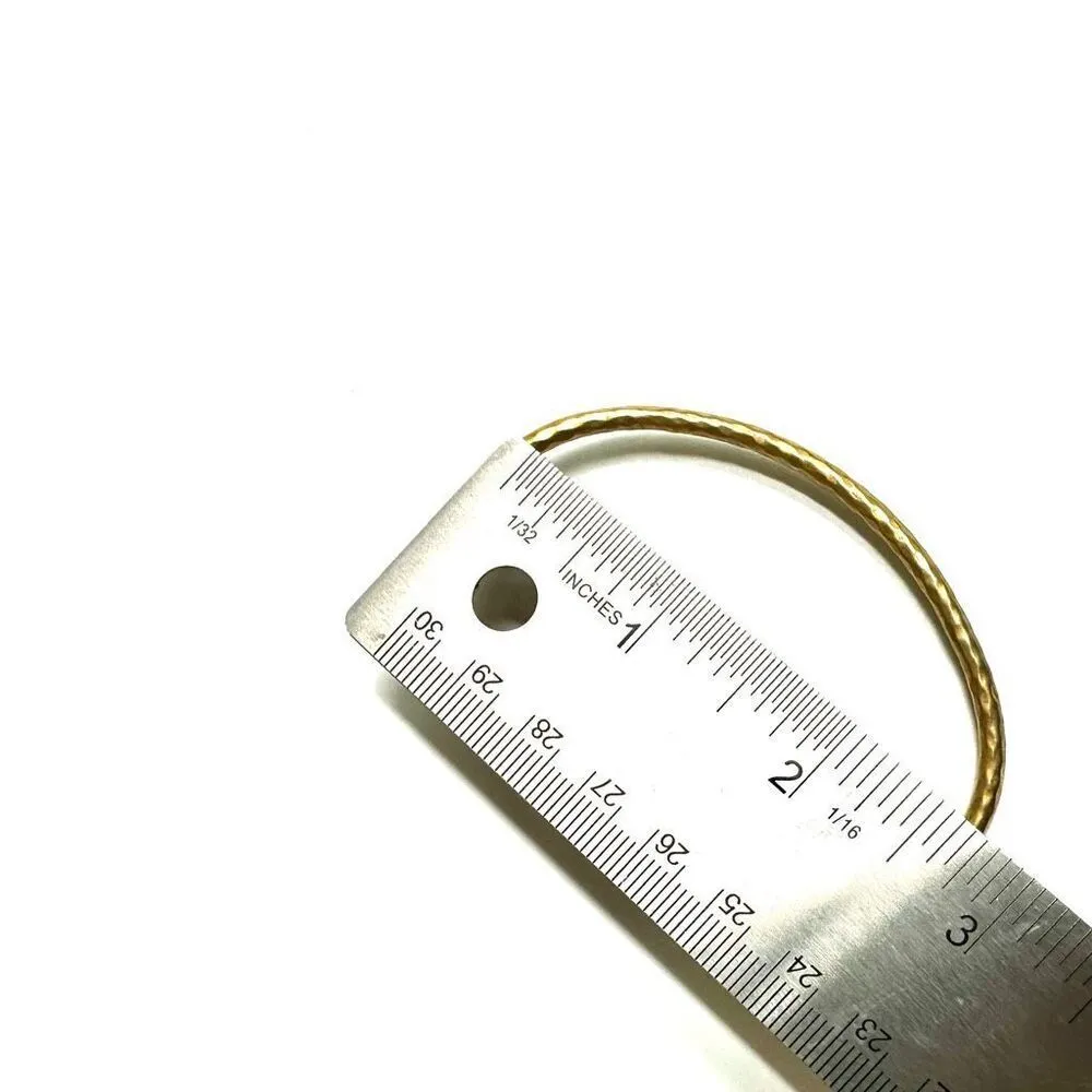 Brass chalcedony open cuff bracelet Gold - Image 6