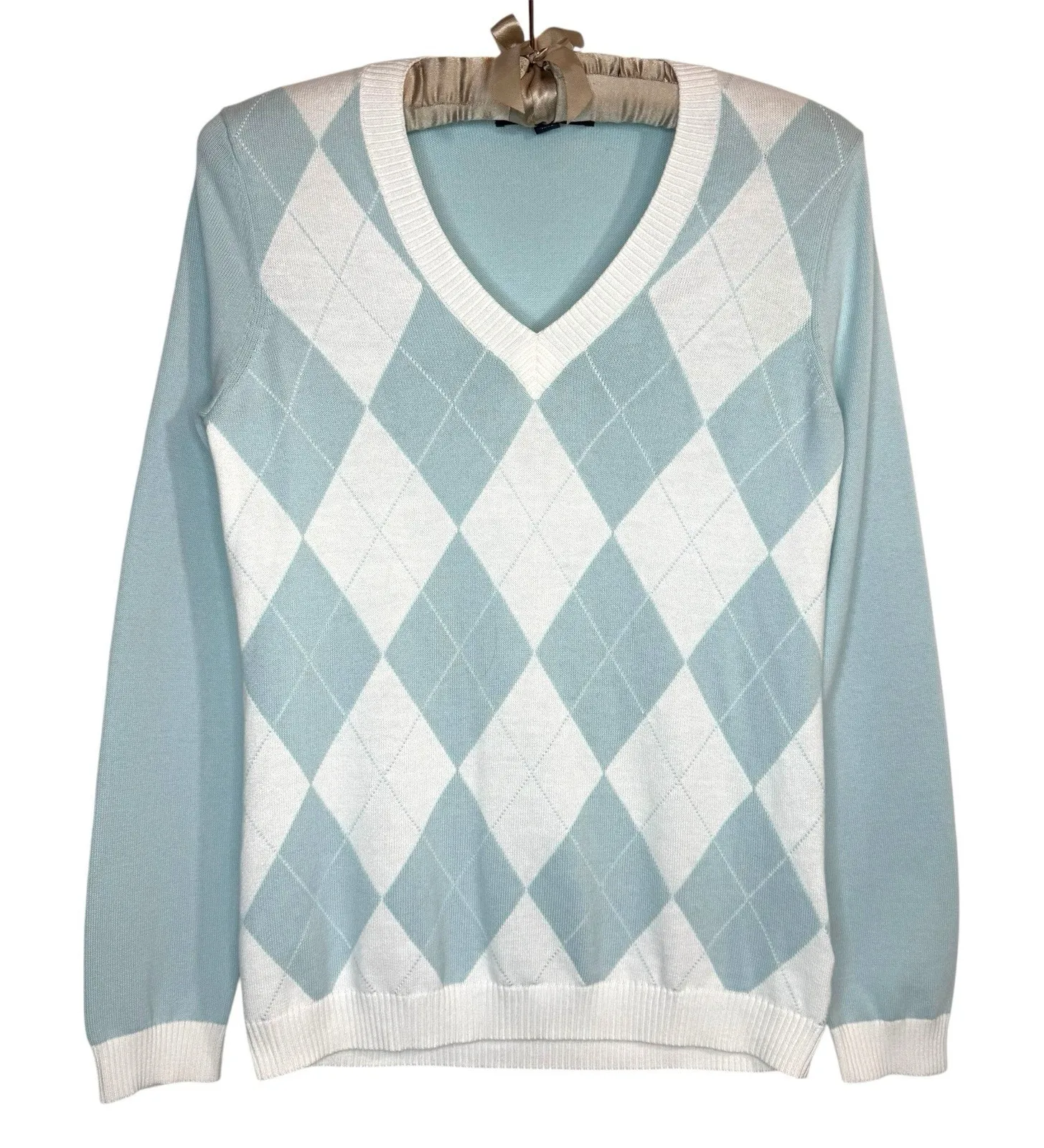 Brooks Brothers Argyle Sweater Small Preppy Varsity Old Money Tenniscore - Image 1