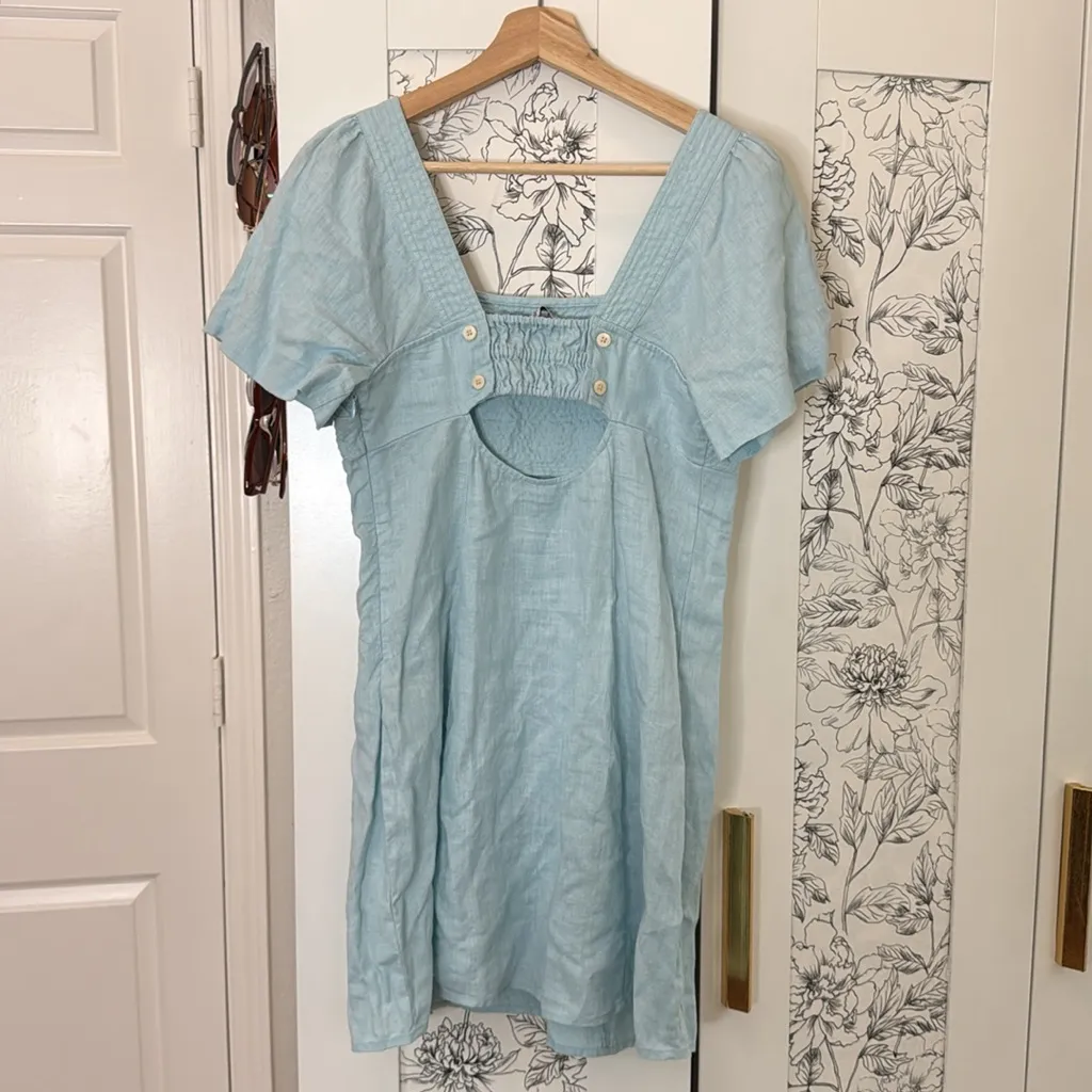 Madewell linen square neck mini dress - Image 12