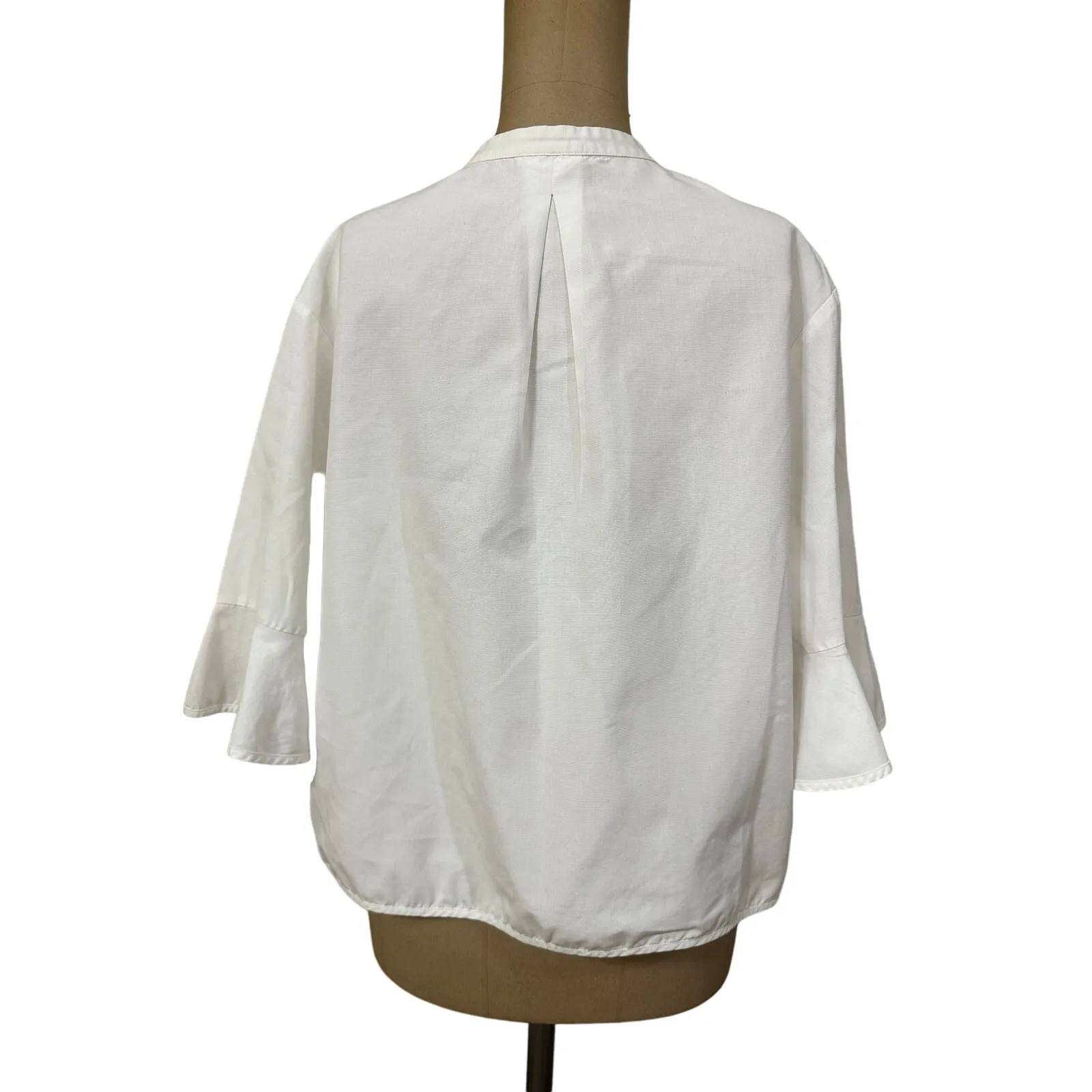 Maje Blouse Ruffle Sleeve Cotton - Image 7